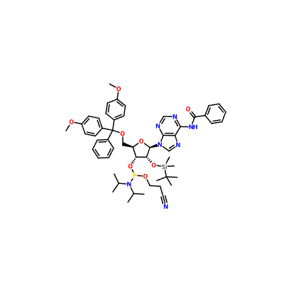 CAS 104992-55-4|N-Benzoil-5'-O-(4,4-dimetoksytrityl)-2'-O-[(tert-butylo)dimetylosililo]adenozyna-3'-({{ 13}}cyjanoetylo-N,N-diizopropylo)fosforamidyt