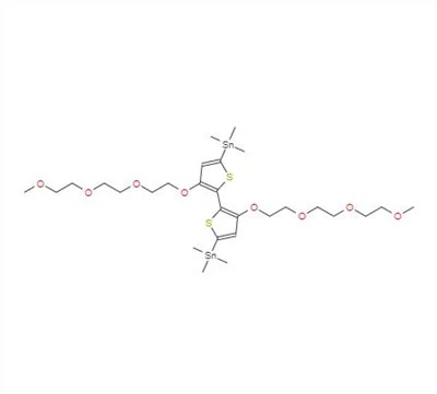 CAS:1636120-19-8丨(3,3'-bis(2-(2-(2-metoksyetoksy)etoksy)etoksy)-[2,2'-bitiofen]{{ 11}},5'-diylo)bis(trimetylostannan)