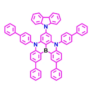 CAS:1878102-32-9丨5H,9H-[1,4]Benzazaborino[2,3,4-kl]fenazaboryna, 5,9-bis([1,1′-bifenylo]-4-ilo)-7-(9H-karbazol-9-ilo)-2,12-difenylo-nr CAS-1878102-32-9